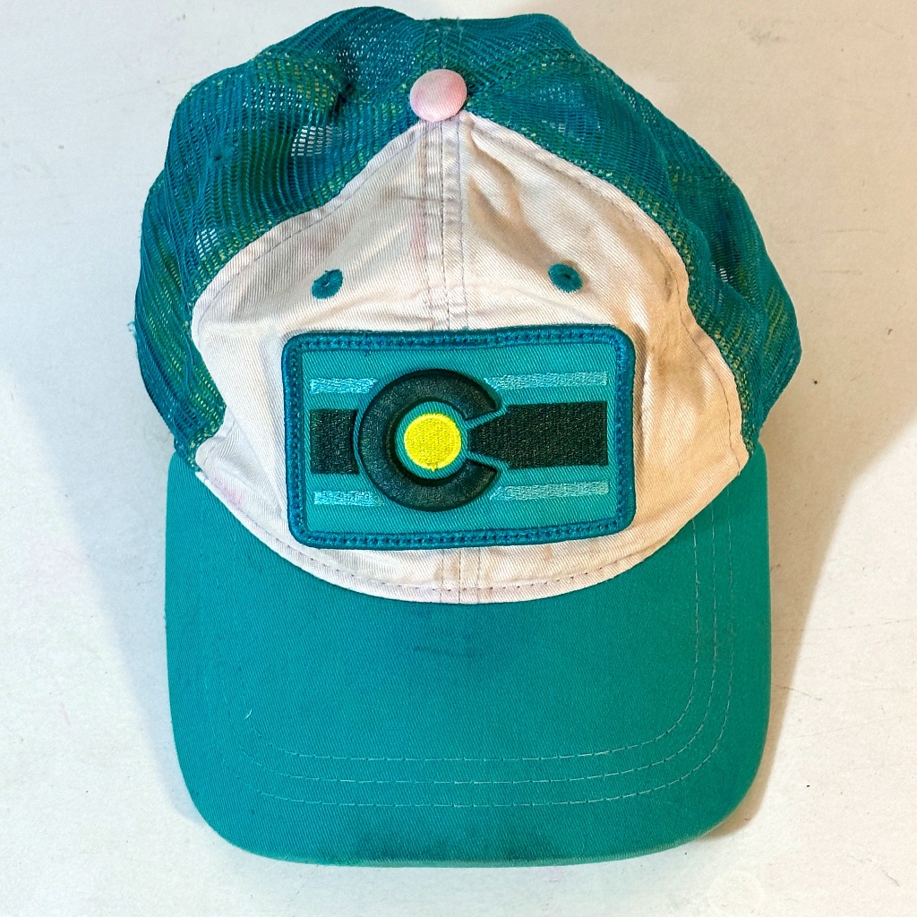 Vintage Colorado Outdoors Green White Adjustable Snapback Hat Cap